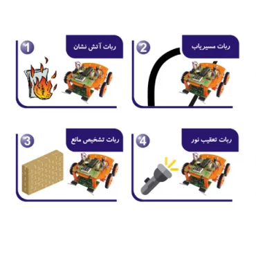 کیت آموزشی ساخت ربات نوآوران الکترونیک مدل AVR|فروشگاه آنلاین ربات